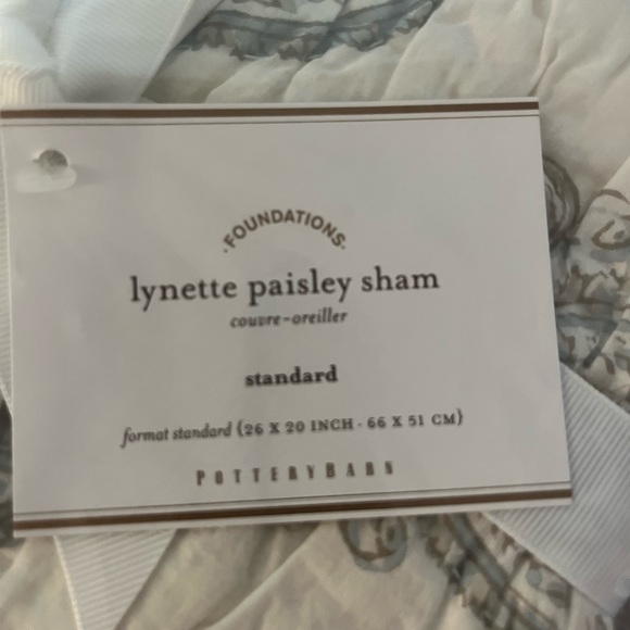 Pottery Barn Lynette Paisley Sham Standard - Picture 2 of 5